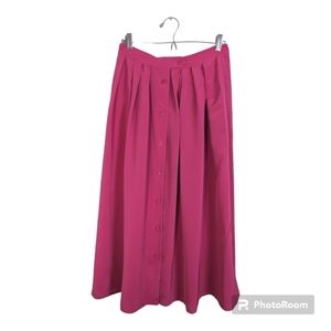 Vintage 80s Button Down Maxi Skirt Size L